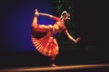 Bengaluru, INDIA Ã¢â¬â March 29,2018:Junior bharatnatyam artist dances gracefully at Sevasadan hall in Bengaluru,India